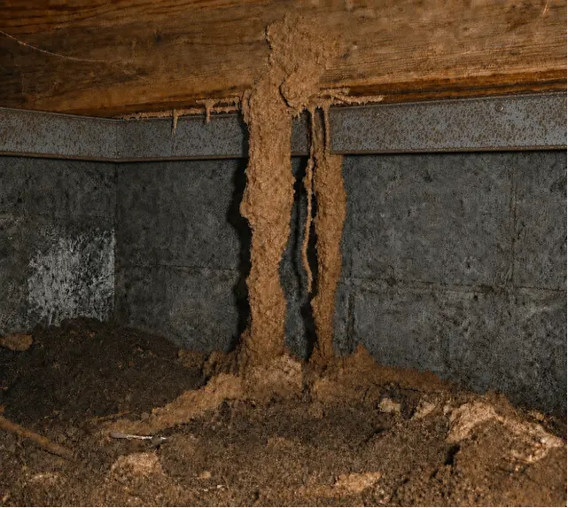 termite tubes under home